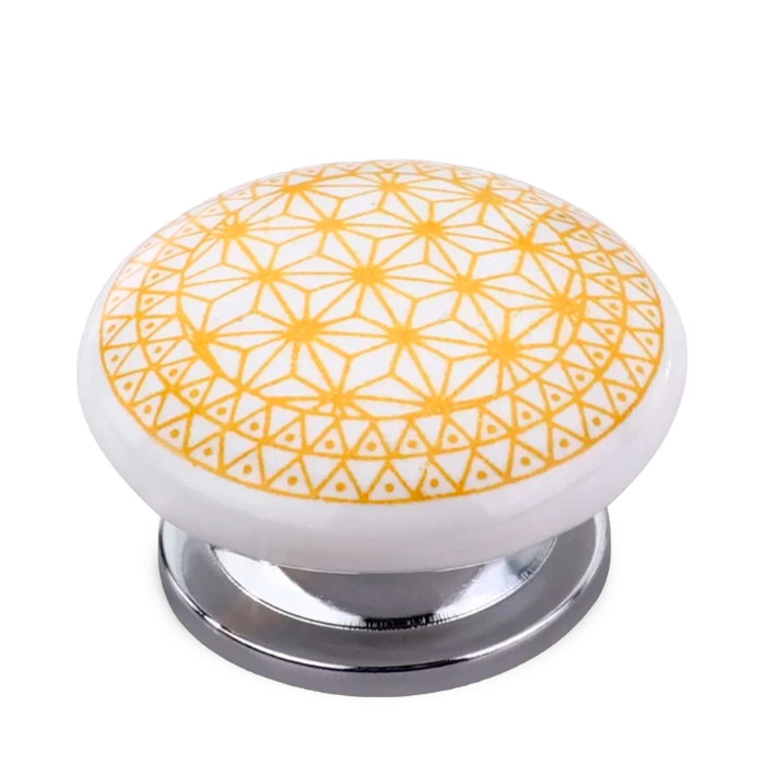 MascotHardware Geometric Star 14/7 In. Yellow Knobs Drawer